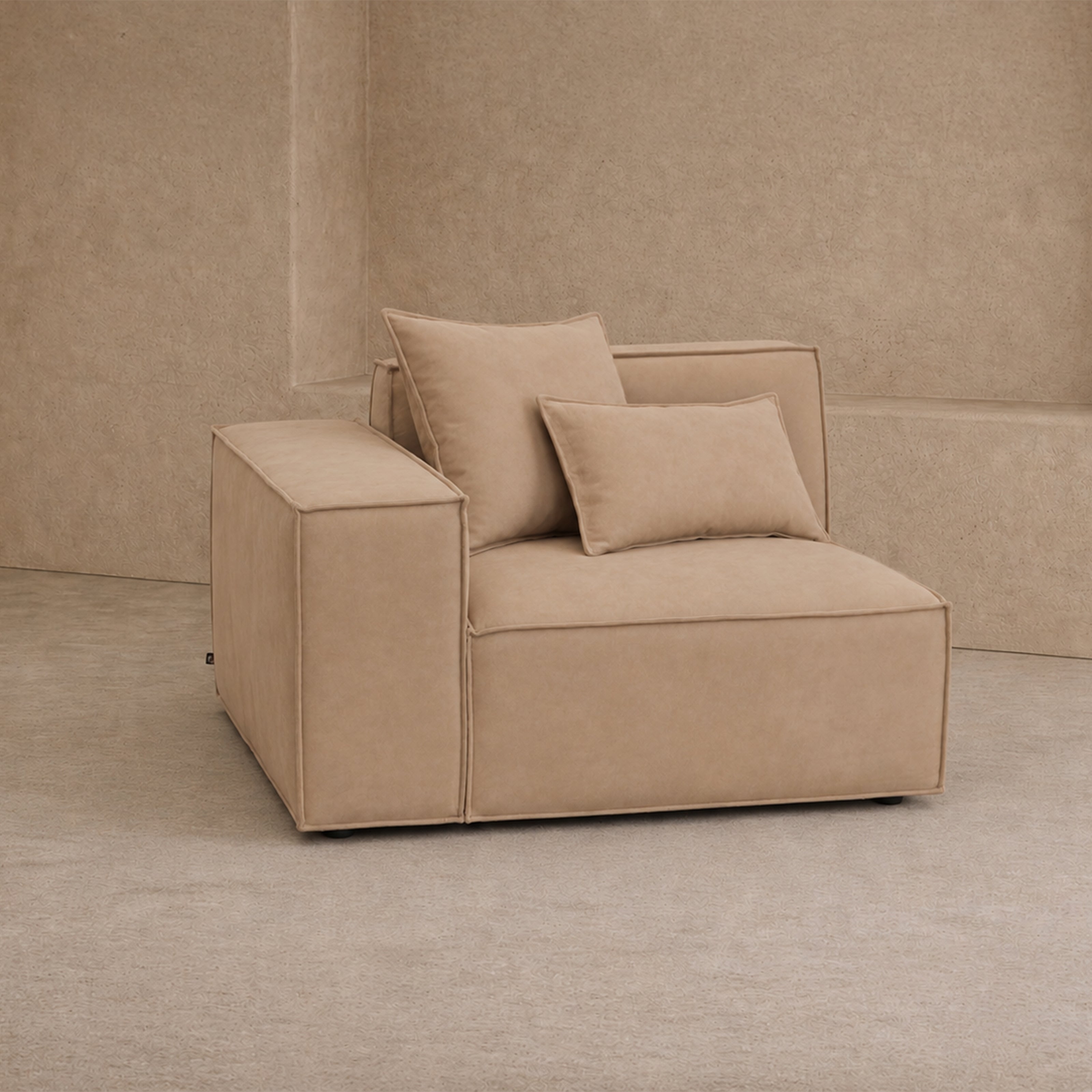 Efren Modular Sofa Right - (Crib 5) Hopper Desert by Liang & Eimil