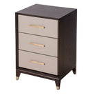Arnaude Ceramic Grey & Chocolate Bedside Table by RV Astley