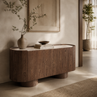 Callahan Brown Wood & Ceramic Sideboard by Richmond Interiors