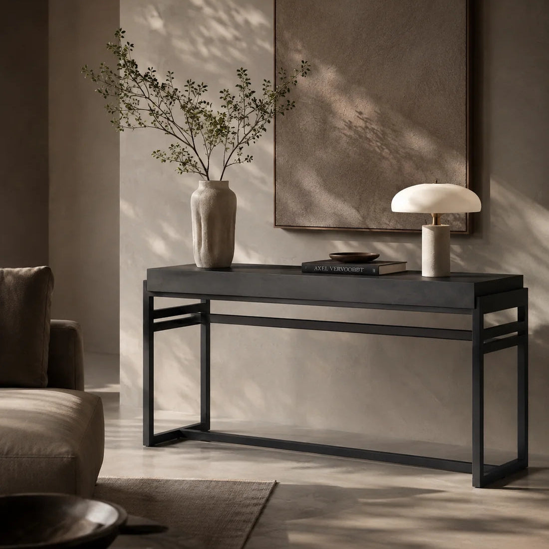 Skaff Black Console Table Tommy Franks