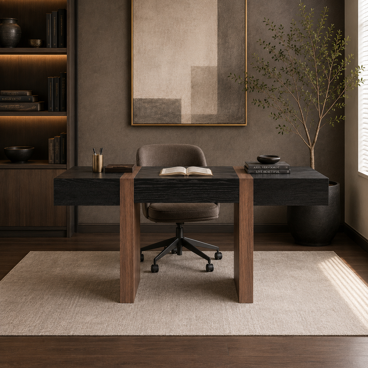 Borgo Wenge Oak & Walnut Desk by Liang & Eimil