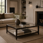 Milton Wenge Oak & Glass Coffee Table Liang & Eimil
