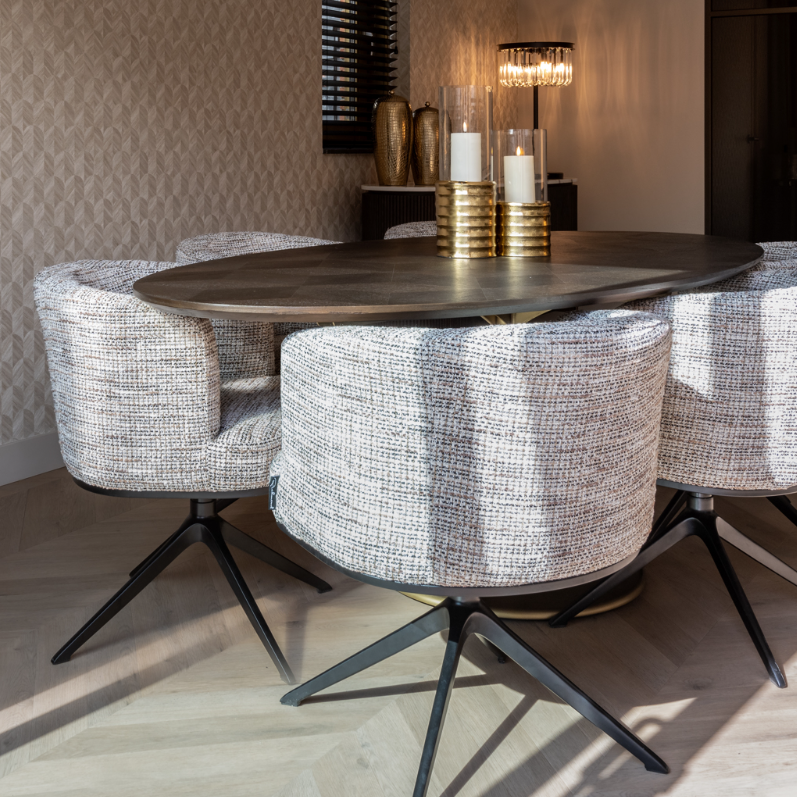 Cheyenne Trendy Natural Swivel Chair by Richmond Interiors