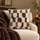 Chill Pill Chocolate Geometric Velvet Cushion Paul Moneypenny