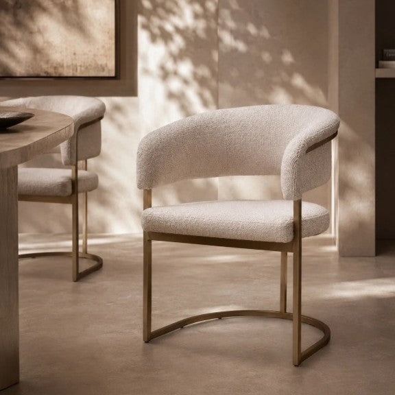 Clemont Taupe Fabric Dining Chair Tommy Franks