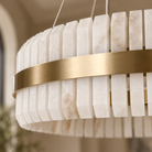 Salerno Gold & Alabaster Pendant 80cm by Luxe Collection