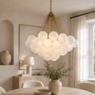 Cloud Antique Brass & Cloudy Glass Pendant Ceiling Light Liang & Eimil