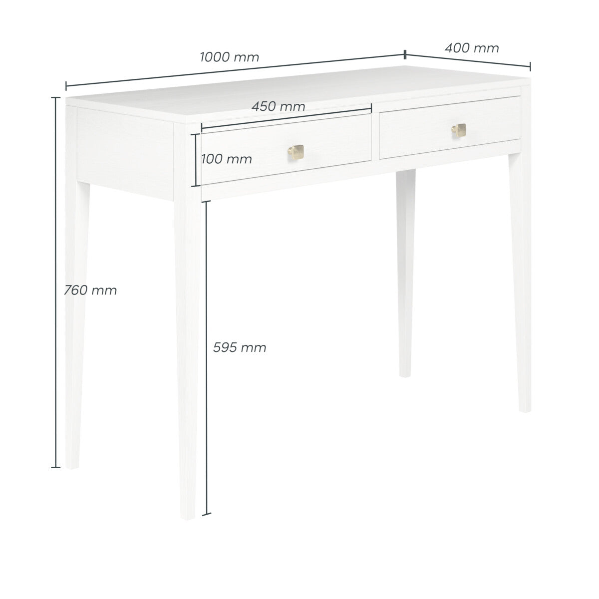 Radford Console Table - White by D.I. Designs