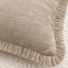 Curtain Call Neutral Chenille & Fringe Cushion 45 cm Paul Moneypenny