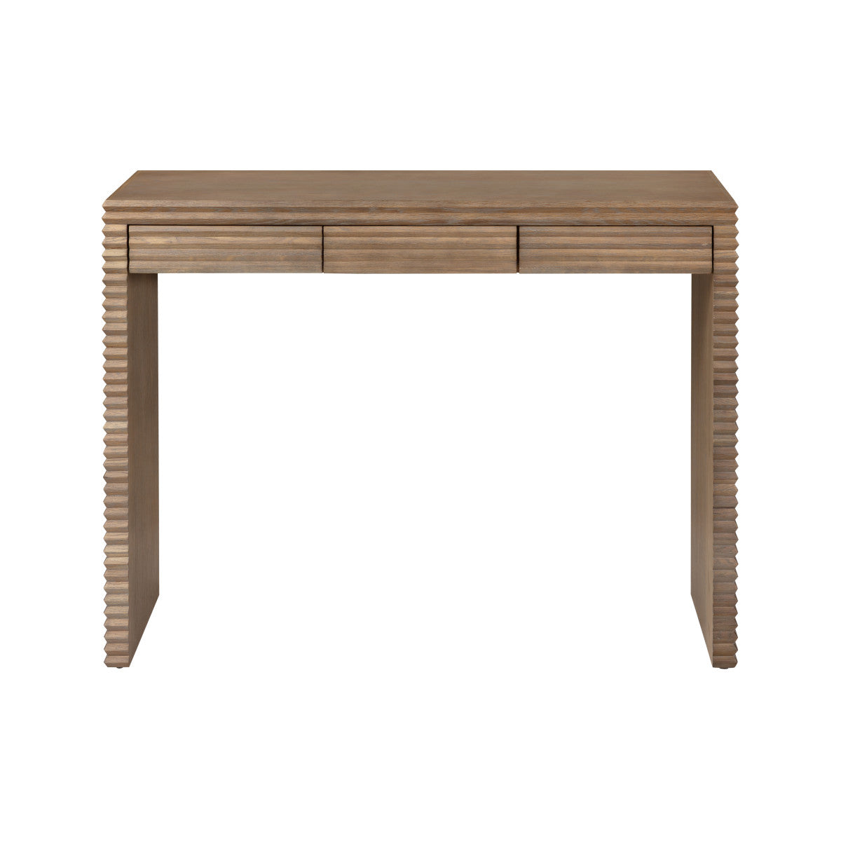 Wickham Wood Desk - Ribbed Oak by D.I. Designs