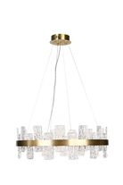 Rimini Gold & Textured Glass Pendant 60cm by Luxe Collection