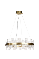 Rimini Gold & Textured Glass Pendant 60cm Luxe Collection