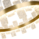 Rimini Gold & Textured Glass Pendant 60cm by Luxe Collection
