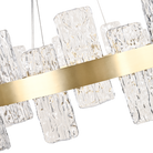 Rimini Gold & Textured Glass Pendant 60cm by Luxe Collection