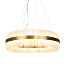 Salerno Gold & Alabaster Pendant 65cm by Luxe Collection