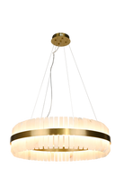 Salerno Gold & Alabaster Pendant 80cm by Luxe Collection