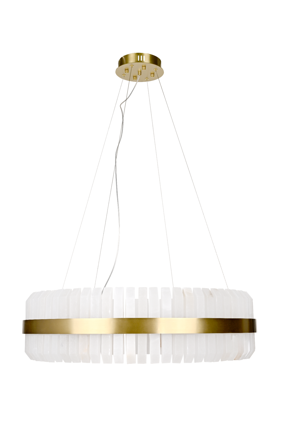 Salerno Gold & Alabaster Pendant 80cm by Luxe Collection