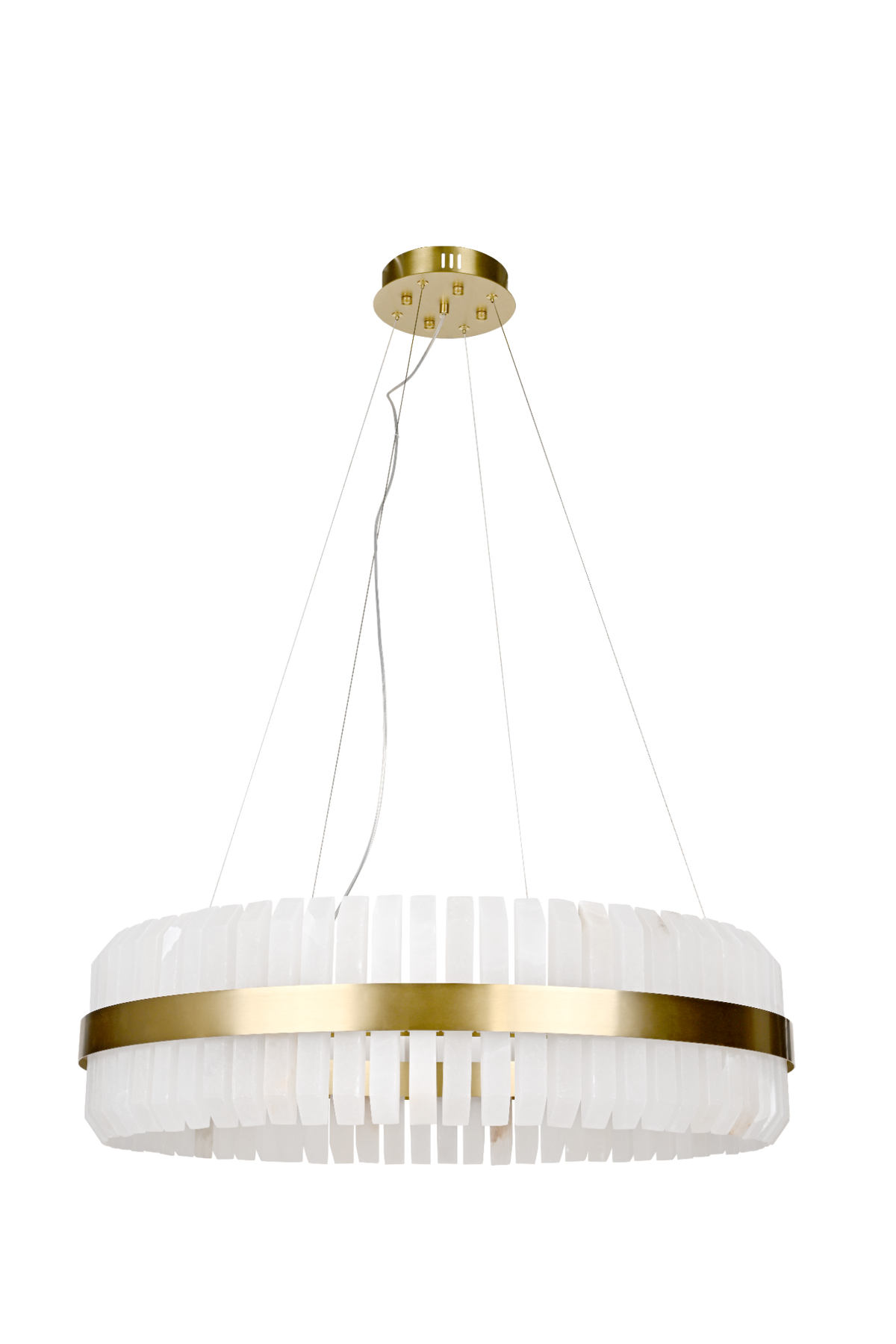 Salerno Gold & Alabaster Pendant 80cm by Luxe Collection