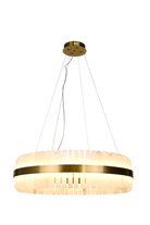 Salerno Gold & Alabaster Pendant 80cm by Luxe Collection