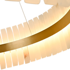 Salerno Gold & Alabaster Pendant 65cm by Luxe Collection