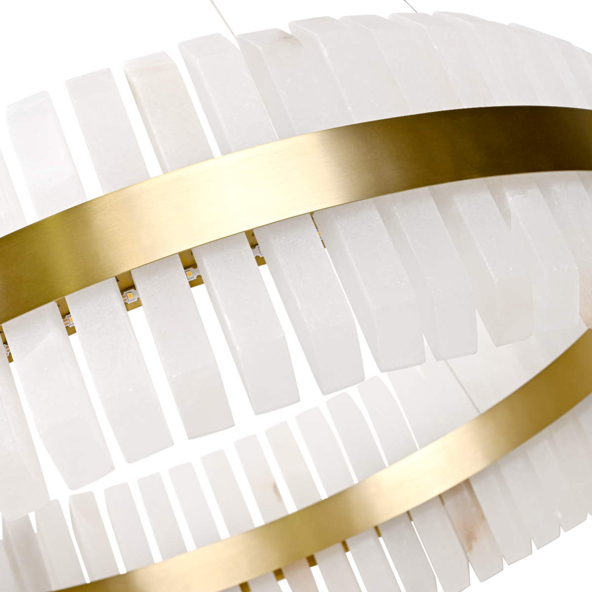 Salerno Gold & Alabaster Pendant 80cm by Luxe Collection