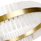 Salerno Gold & Alabaster Pendant 80cm by Luxe Collection