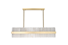 Salerno Gold & Alabaster Linear Dining Pendant 95cm by Luxe Collection