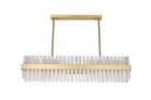 Salerno Gold & Alabaster Linear Dining Pendant 95cm Luxe Collection