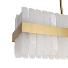 Salerno Gold & Alabaster Linear Dining Pendant 95cm by Luxe Collection