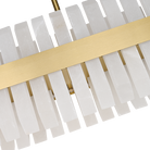 Salerno Gold & Alabaster Linear Dining Pendant 95cm by Luxe Collection