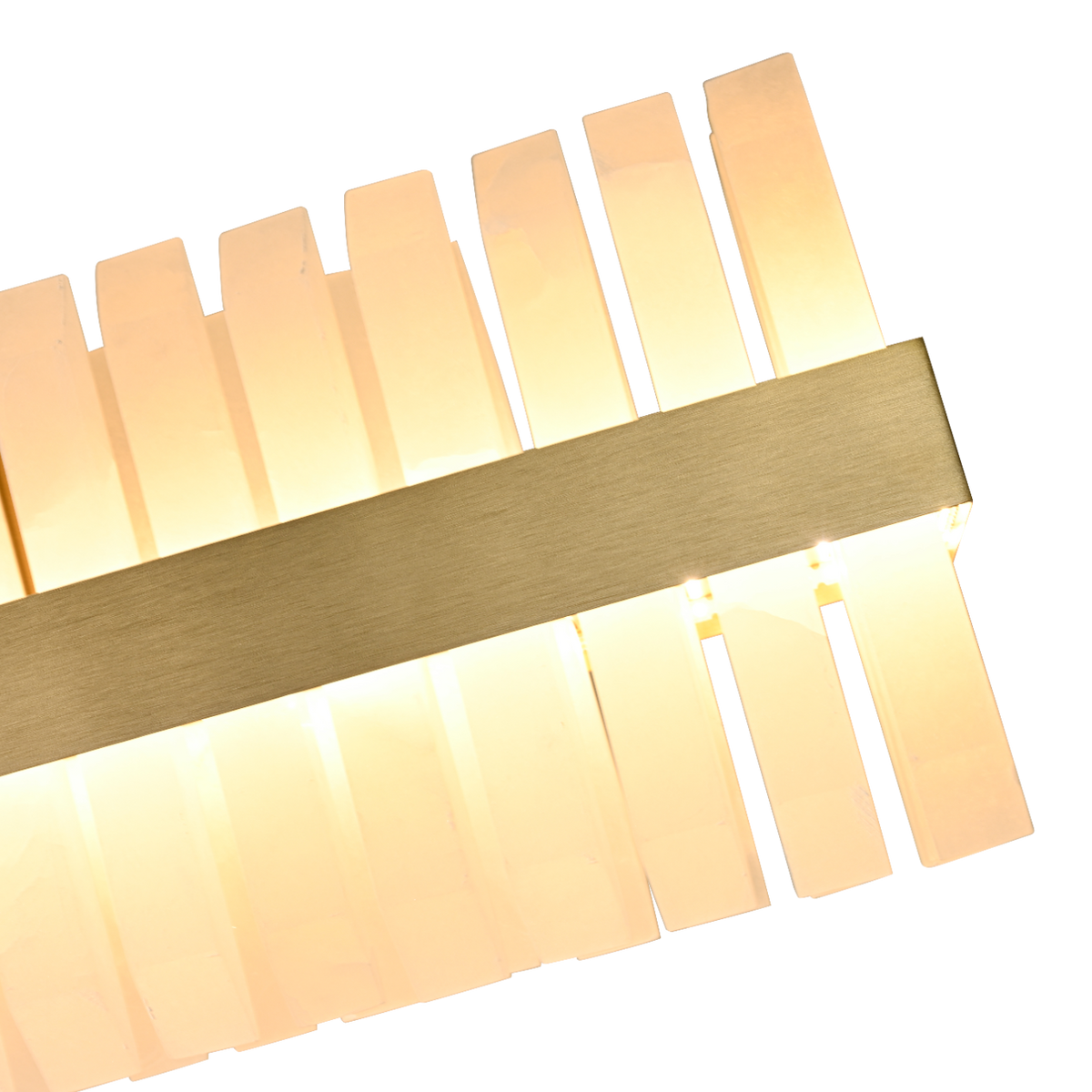 Salerno Gold & Alabaster Linear Dining Pendant 95cm by Luxe Collection