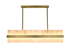 Salerno Gold & Alabaster Linear Dining Pendant 95cm by Luxe Collection