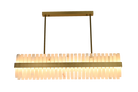 Salerno Gold & Alabaster Linear Dining Pendant 95cm Luxe Collection