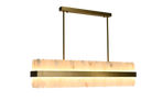 Salerno Gold & Alabaster Linear Dining Pendant 95cm by Luxe Collection