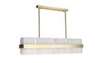 Salerno Gold & Alabaster Linear Dining Pendant 95cm by Luxe Collection
