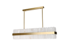 Salerno Gold & Alabaster Linear Dining Pendant 95cm by Luxe Collection