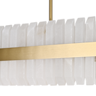 Salerno Gold & Alabaster Linear Dining Pendant 95cm by Luxe Collection
