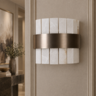 Mayfair Bronze & Alabaster Wall Light by Decorum Collection