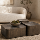 Cubes Bronze Metal Coffee Tables Set of 3 Richmond Interiors