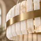 Salerno Gold & Alabaster Pendant 80cm by Luxe Collection