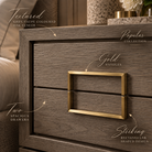 Lucca Grey / Taupe Oak Veneer Bedside Table by Berkeley Designs