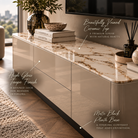 Shoreditch High Gloss Taupe & Ceramic Media Unit by Berkeley Designs
