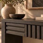 Kyoto Textured Dry Grey Oak Console Table by Berkeley Designs