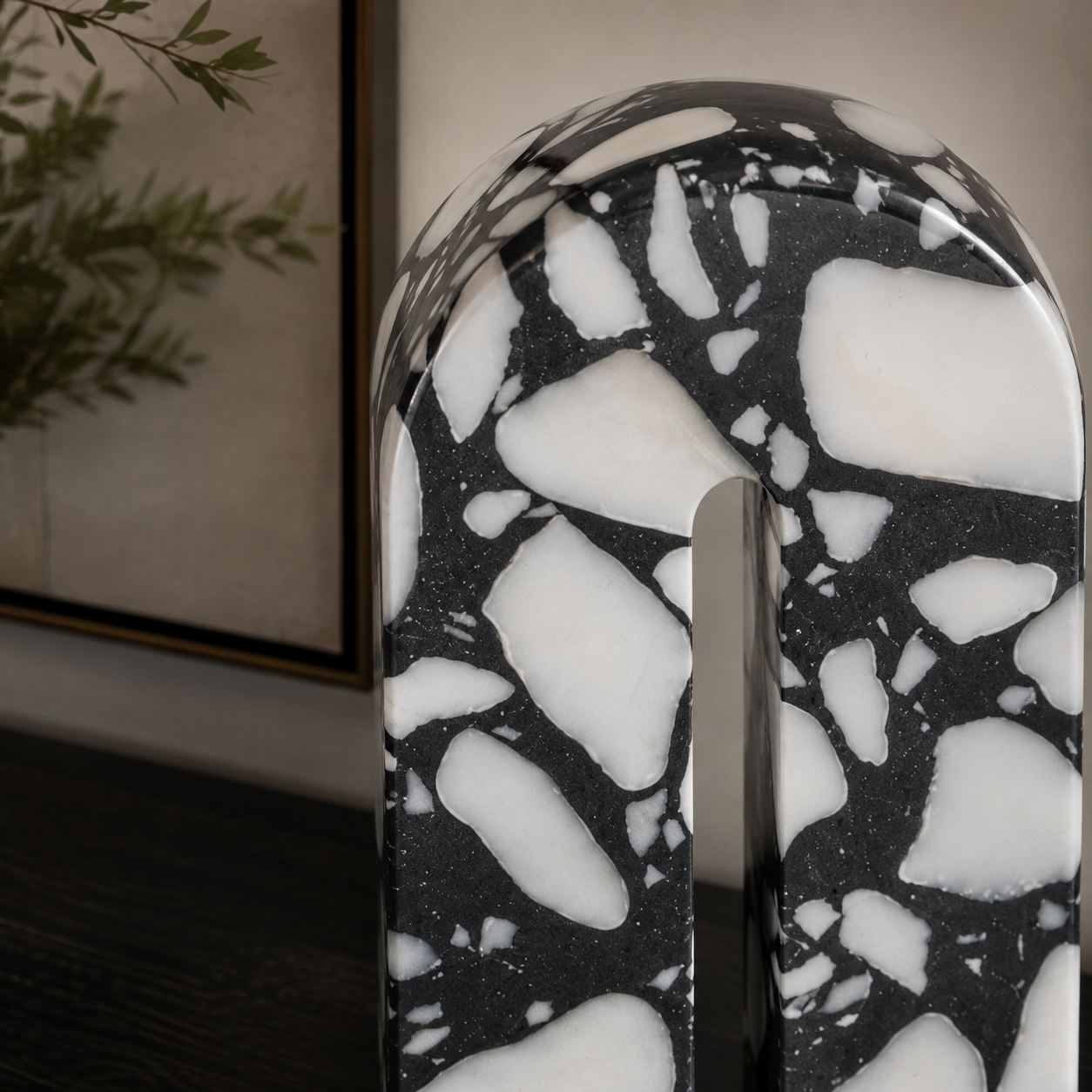 Dolmi Large Black & White Marble Sculpture by Liang & Eimil