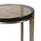 Golden Glass Tall Round Side Table by Kensington