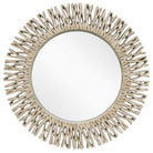 Adel Champagne Silver Round Mirror by RV Astley