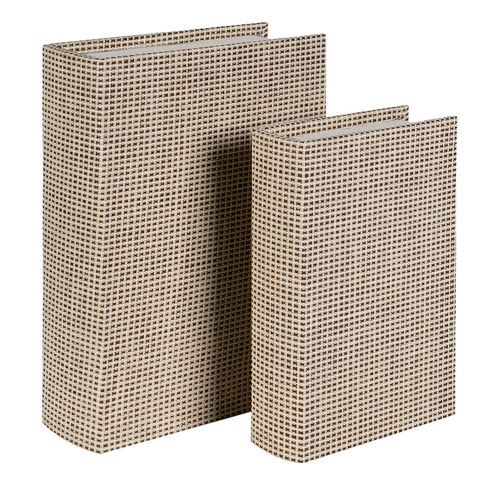 Set of 2 Beige Book Boxes by Kensington