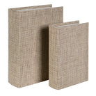 Set of 2 Beige Book Boxes by Kensington