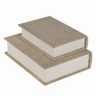 Set of 2 Beige Book Boxes by Kensington