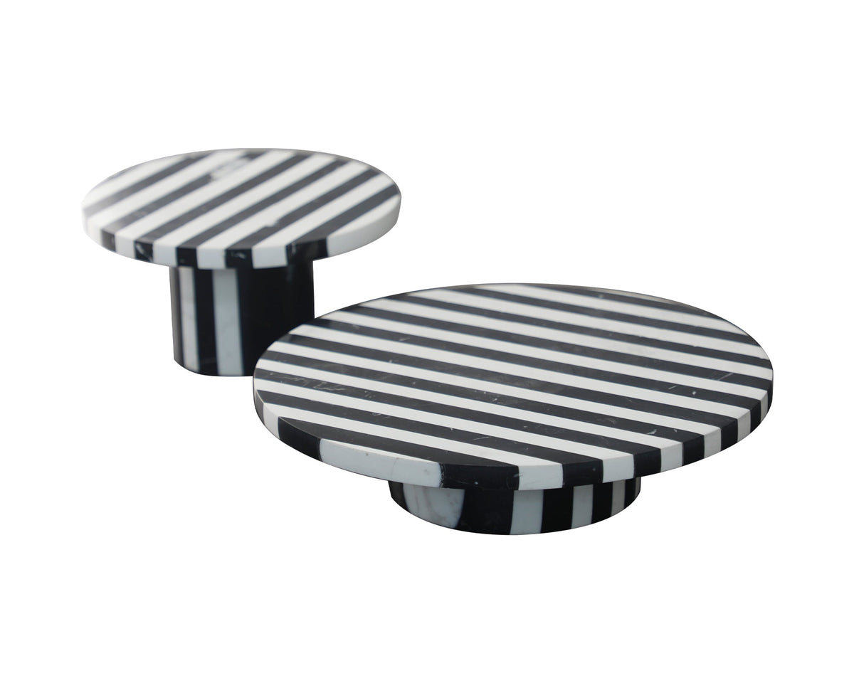 Monochrome Tray  - Black and White Marble